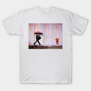 Banksy Colorful Rain T-Shirt